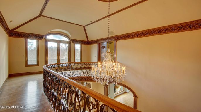 Chandelier, Interior, Wood Texture Flooring