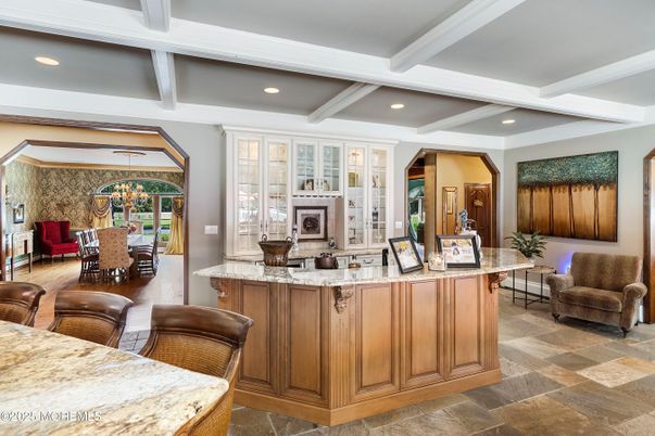 Chandelier, Dining room, Fireplace, Interior, Living room, Recessed Lighting