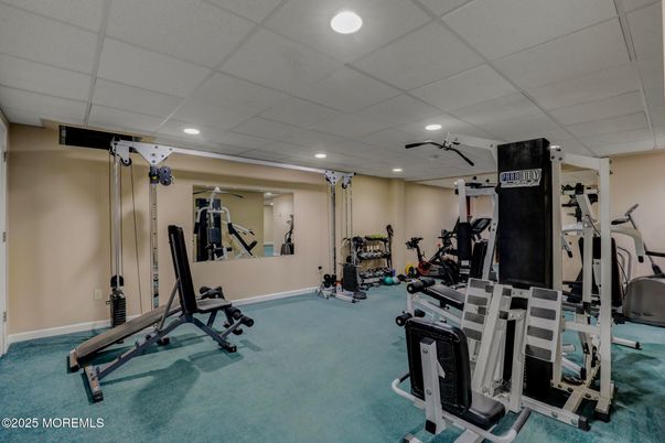 Fitness Equipment, Gym, Interior, Recessed Lighting