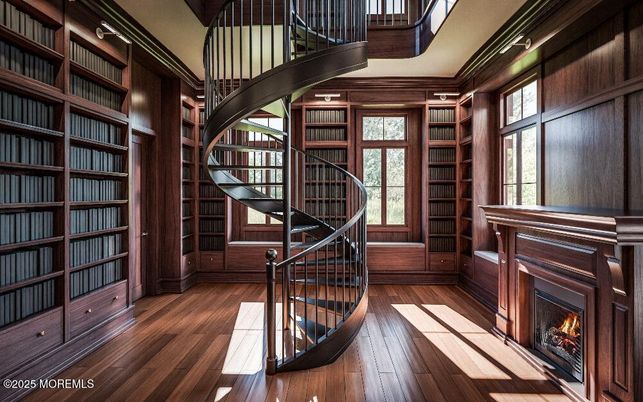 Fireplace, Interior, Wood Texture Flooring