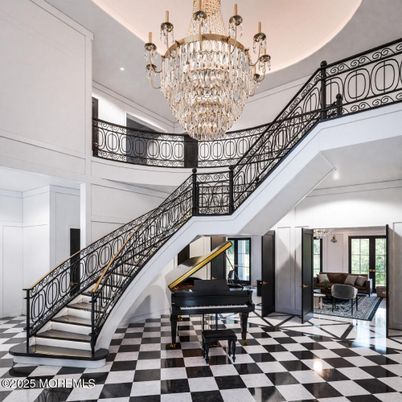 Chandelier, Interior, Marble, Piano, Recessed Lighting