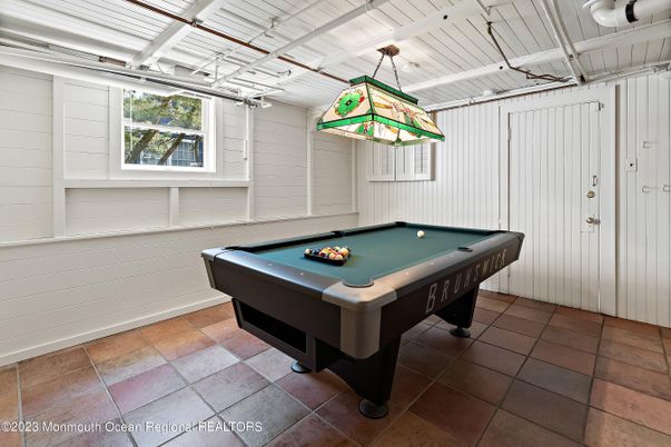 Billiard Table, Game Room, Interior, Pendant Lights