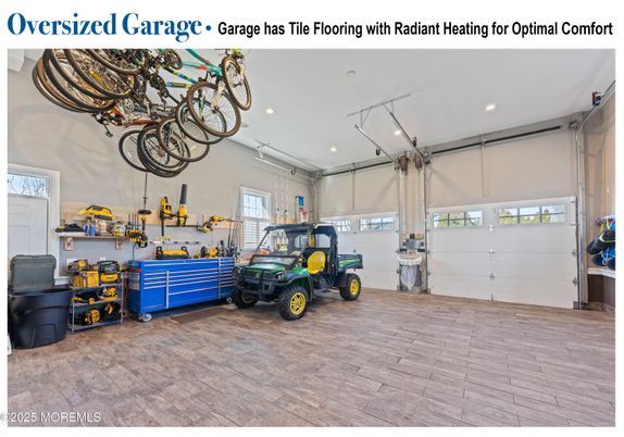 Fitness Equipment, Garage, Interior, Recessed Lighting, Wood Texture Flooring
