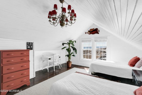 Bedroom, Chandelier, Interior, Wood Texture Flooring