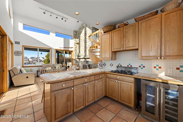 Interior, Kitchen, Recessed Lighting, Tile Countertops