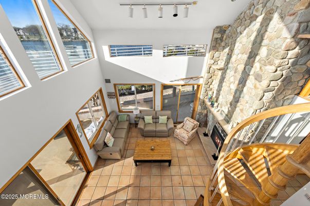 Fireplace, Interior, Living room, Stone Walls