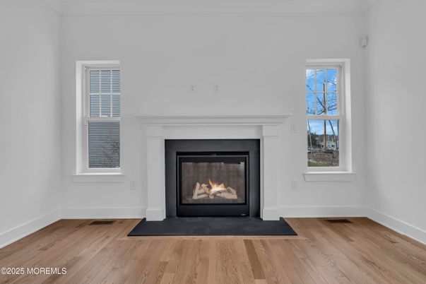 Fireplace, Interior, Wood Texture Flooring