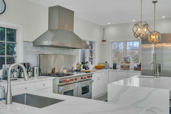 Interior, Kitchen, Pendant Lights, Recessed Lighting, Stainless Steel Appliances