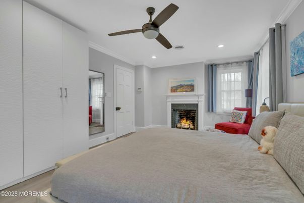 Bedroom, Fireplace, Interior, Recessed Lighting