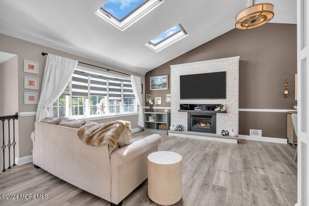 Fireplace, Interior, Living room, Wood Texture Flooring