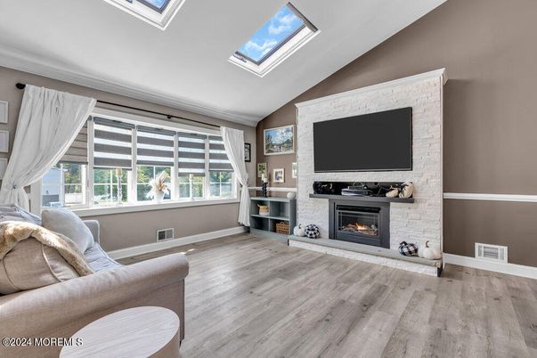 Fireplace, Interior, Living room, Wood Texture Flooring