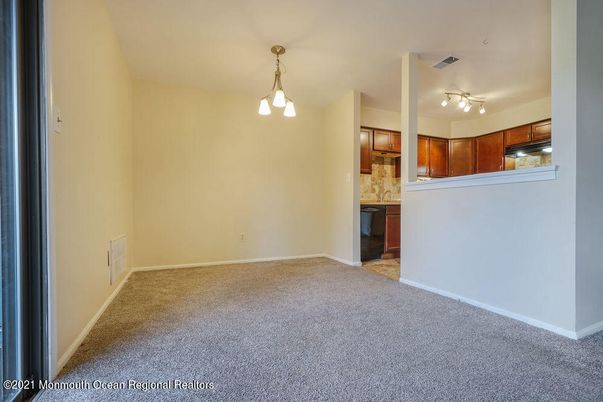 Empty room, Interior, Kitchen, Pendant Lights