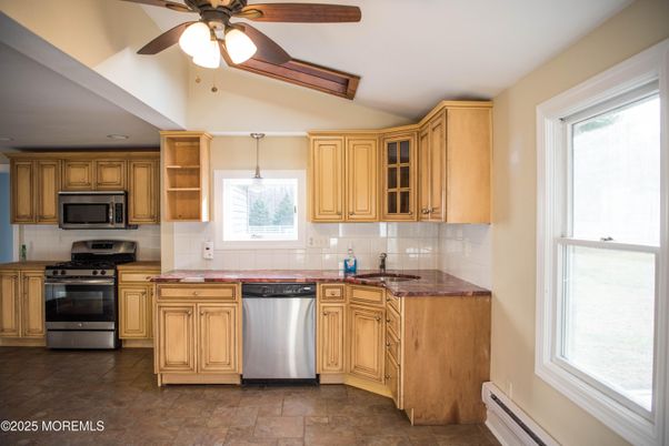 Interior, Kitchen, Pendant Lights, Stainless Steel Appliances