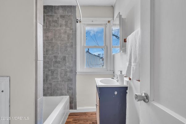 Bathroom, Interior, Wood Texture Flooring