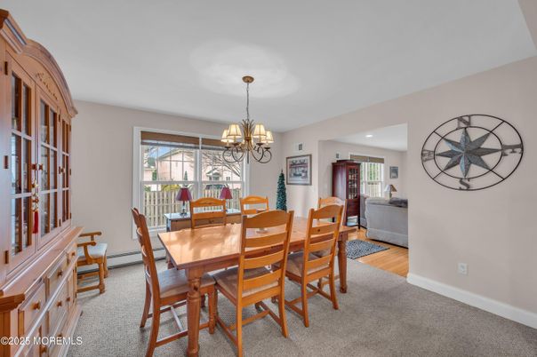 Chandelier, Dining room, Interior, Recessed Lighting, Wood Texture Flooring