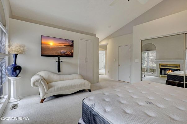 Bedroom, Fireplace, Interior