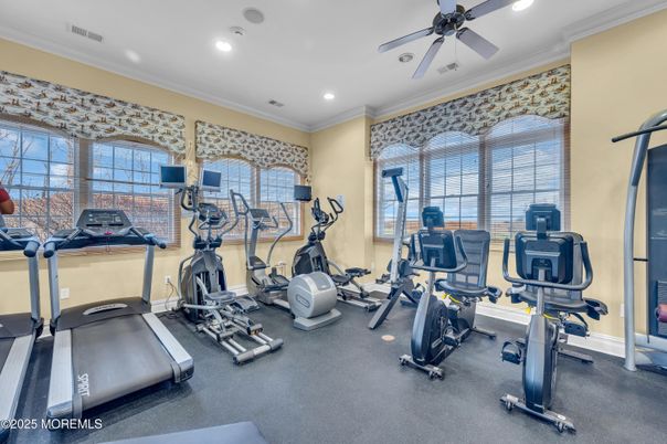 Fitness Equipment, Gym, Interior, Recessed Lighting