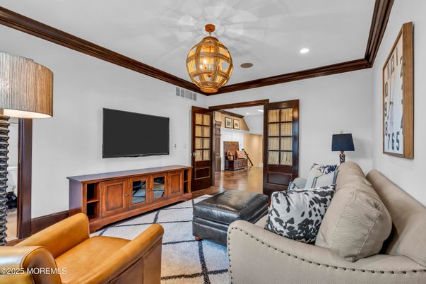 Chandelier, Interior, Living room, Recessed Lighting