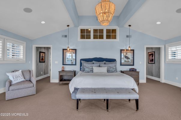 Bedroom, Chandelier, Interior, Pendant Lights, Recessed Lighting