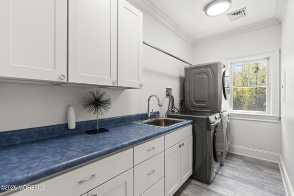 Interior, Washer, Wood Texture Flooring