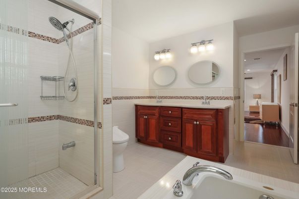Bathroom, Dual Sink Vanities, Glass Shower, Interior