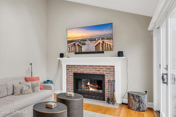 Fireplace, Interior, Living room, Wood Texture Flooring