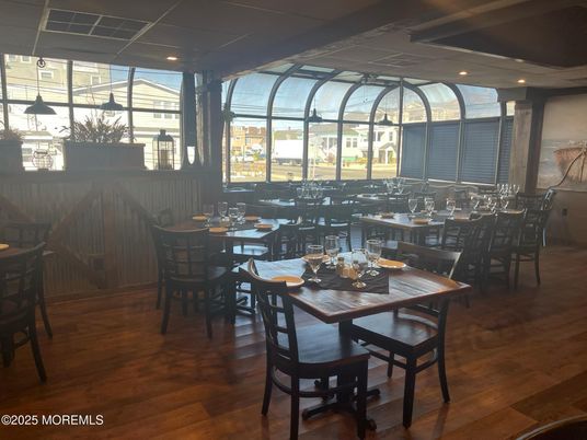 Dining room, Glass Ceilings, Interior, Recessed Lighting, Sun Room, Wood Texture Flooring