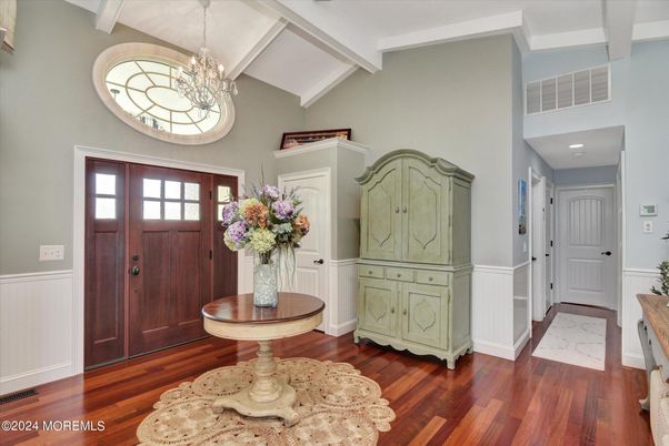 Chandelier, Interior, Marble, Wood Texture Flooring