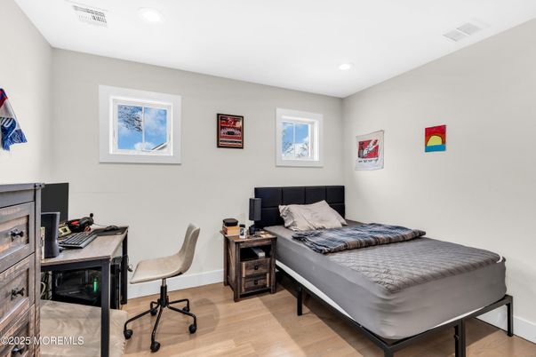 Bedroom, Home Office, Interior, Recessed Lighting, Wood Texture Flooring