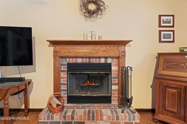 Fireplace, Interior, Wood Texture Flooring