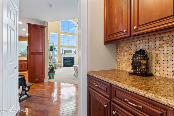Fireplace, Interior, Recessed Lighting, Wood Texture Flooring