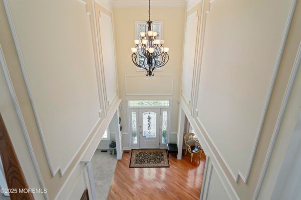 Chandelier, Interior, Wood Texture Flooring