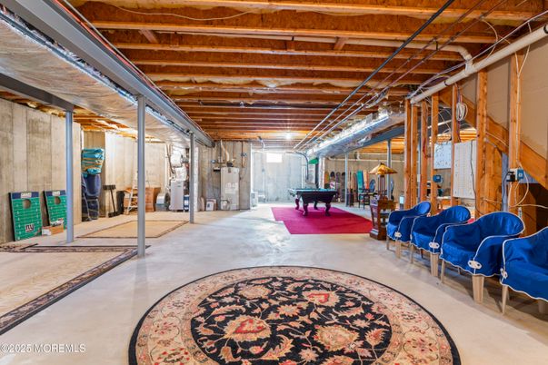 Billiard Table, Game Room, Interior, Wooden Beams