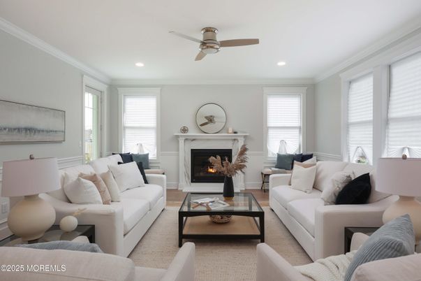 Fireplace, Interior, Living room, Recessed Lighting