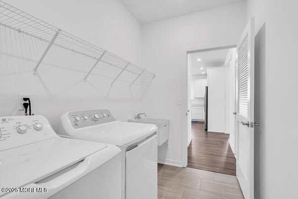 Interior, Recessed Lighting, Utility Closets, Washer, Wood Texture Flooring