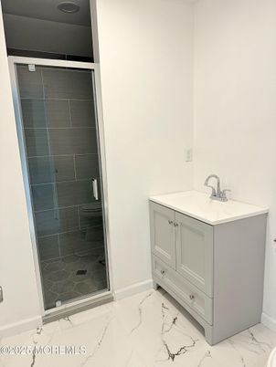 Bathroom, Glass Shower, Interior, Marble
