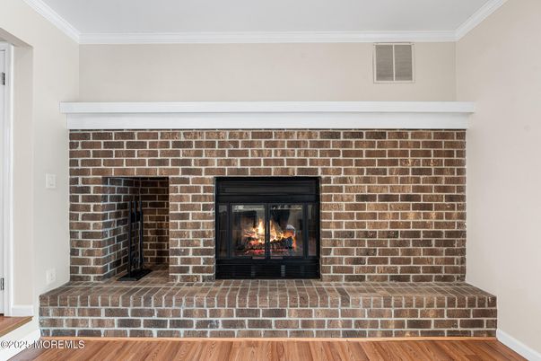Fireplace, Interior, Stone Walls, Wood Texture Flooring
