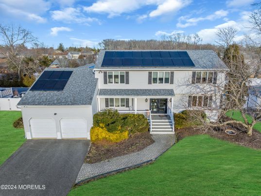 Attached, Exterior, Facade, Solar Panels, Farmhouse