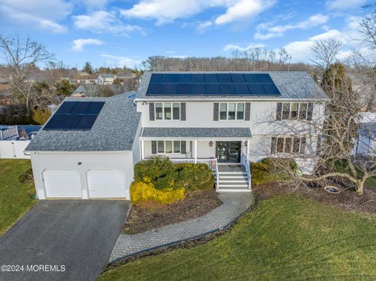 Attached, Exterior, Facade, Solar Panels, Farmhouse