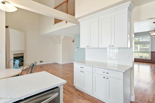 Interior, Kitchen, Pendant Lights, Wood Texture Flooring