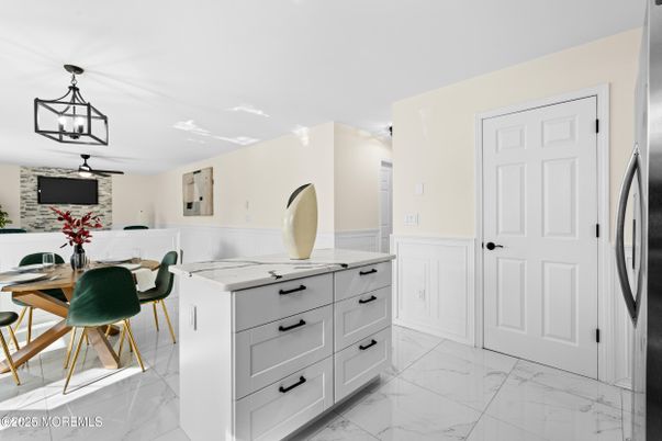 Dining room, Interior, Kitchen, Marble