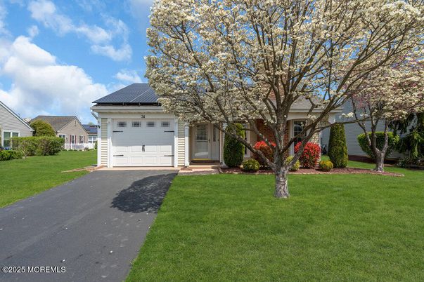 Attached, Backyard, Detached Garage, Exterior, Facade, Solar Panels, Ranch