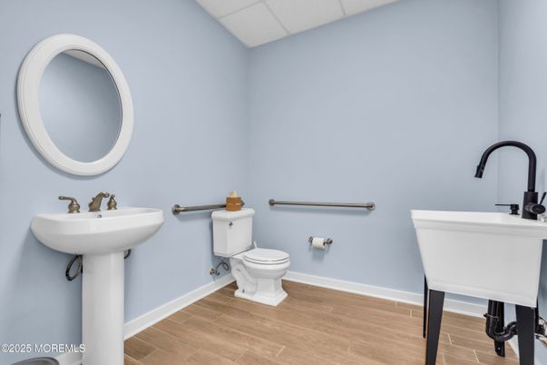 Bathroom, Interior, Wood Texture Flooring