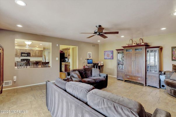 Interior, Kitchen, Living room, Recessed Lighting