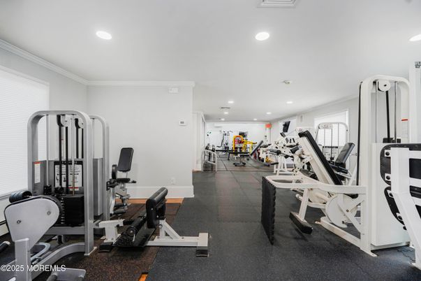 Fitness Equipment, Gym, Interior, Recessed Lighting