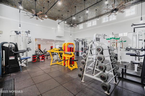 Fitness Equipment, Gym, Interior, Recessed Lighting