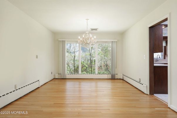 Chandelier, Empty room, Interior, Wood Texture Flooring