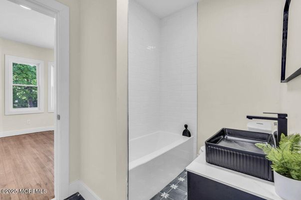 Bathroom, Interior, Wood Texture Flooring