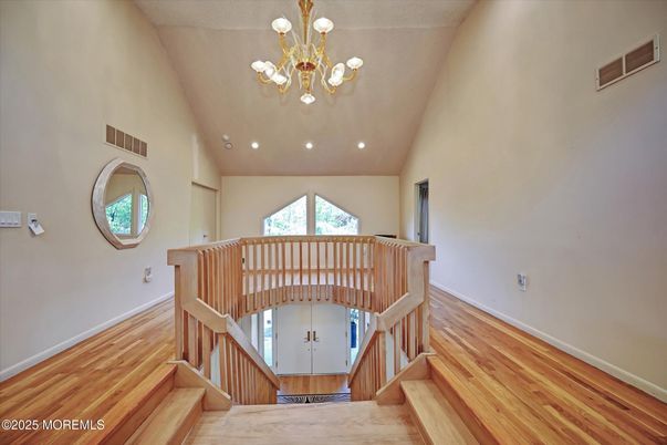Chandelier, Interior, Recessed Lighting, Wood Texture Flooring
