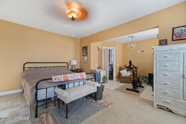 Bedroom, Chandelier, Fitness Equipment, Interior